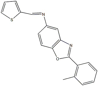 N-[2-(2-methylphenyl)-1,3-benzoxazol-5-yl]-N-(2-thienylmethylene)amine Struktur