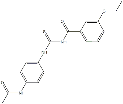 N-[4-({[(3-ethoxybenzoyl)amino]carbothioyl}amino)phenyl]acetamide Struktur