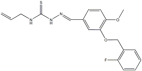 3-[(2-fluorobenzyl)oxy]-4-methoxybenzaldehyde N-allylthiosemicarbazone Struktur