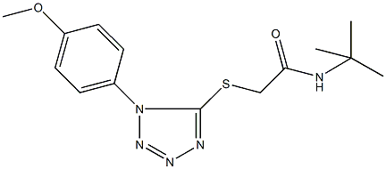 N-(tert-butyl)-2-{[1-(4-methoxyphenyl)-1H-tetraazol-5-yl]sulfanyl}acetamide Struktur