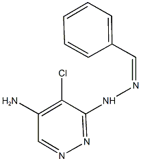 benzaldehyde (5-amino-4-chloro-3-pyridazinyl)hydrazone Struktur