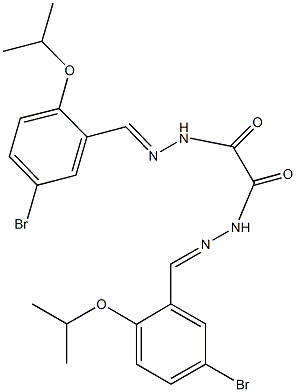 N'~1~,N'~2~-bis(5-bromo-2-isopropoxybenzylidene)ethanedihydrazide Struktur