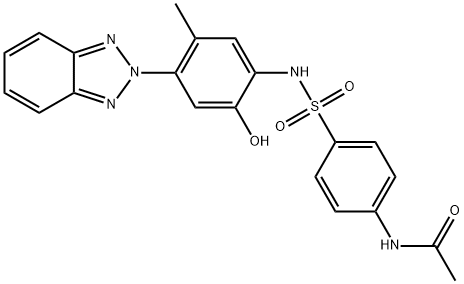 N-(4-{[4-(2H-1,2,3-benzotriazol-2-yl)-2-hydroxy-5-methylanilino]sulfonyl}phenyl)acetamide Struktur