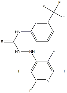 2-(2,3,5,6-tetrafluoro-4-pyridinyl)-N-[3-(trifluoromethyl)phenyl]hydrazinecarbothioamide Struktur