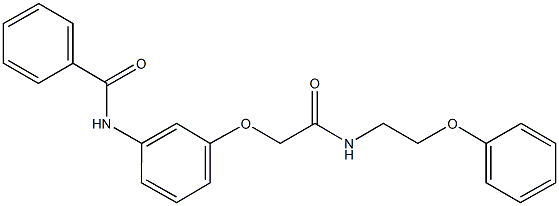 N-(3-{2-oxo-2-[(2-phenoxyethyl)amino]ethoxy}phenyl)benzamide Struktur