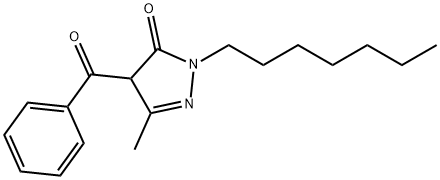 4-benzoyl-2-heptyl-5-methyl-2,4-dihydro-3H-pyrazol-3-one Struktur