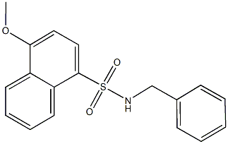 N-benzyl-4-methoxy-1-naphthalenesulfonamide Struktur