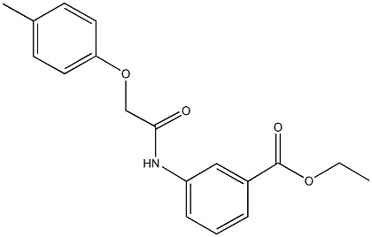 ethyl 3-{[(4-methylphenoxy)acetyl]amino}benzoate Struktur