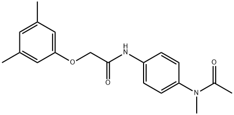 N-{4-[acetyl(methyl)amino]phenyl}-2-(3,5-dimethylphenoxy)acetamide Struktur