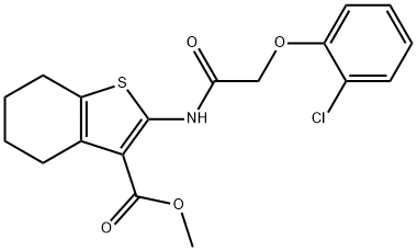 methyl 2-{[(2-chlorophenoxy)acetyl]amino}-4,5,6,7-tetrahydro-1-benzothiophene-3-carboxylate Struktur