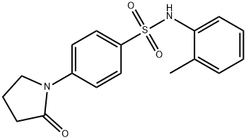 N-(2-methylphenyl)-4-(2-oxo-1-pyrrolidinyl)benzenesulfonamide Struktur