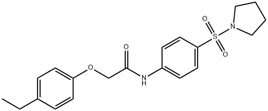 2-(4-ethylphenoxy)-N-[4-(1-pyrrolidinylsulfonyl)phenyl]acetamide Struktur