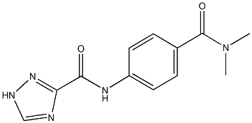 N-{4-[(dimethylamino)carbonyl]phenyl}-1H-1,2,4-triazole-3-carboxamide Struktur