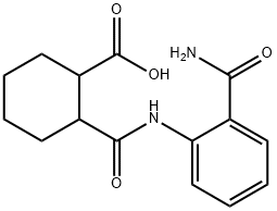 2-{[2-(aminocarbonyl)anilino]carbonyl}cyclohexanecarboxylic acid Struktur