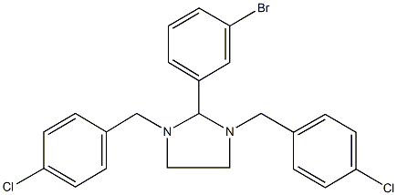 2-(3-bromophenyl)-1,3-bis(4-chlorobenzyl)imidazolidine Struktur