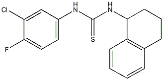 N-(3-chloro-4-fluorophenyl)-N'-(1,2,3,4-tetrahydro-1-naphthalenyl)thiourea Struktur