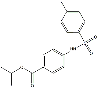 isopropyl 4-{[(4-methylphenyl)sulfonyl]amino}benzoate Struktur