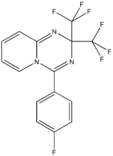 4-(4-fluorophenyl)-2,2-bis(trifluoromethyl)-2H-pyrido[1,2-a][1,3,5]triazine Struktur