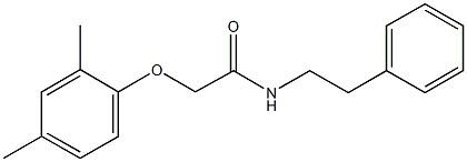 2-(2,4-dimethylphenoxy)-N-(2-phenylethyl)acetamide Struktur