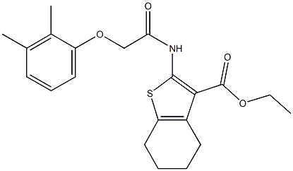 ethyl 2-{[(2,3-dimethylphenoxy)acetyl]amino}-4,5,6,7-tetrahydro-1-benzothiophene-3-carboxylate Struktur