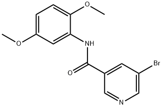 5-bromo-N-(2,5-dimethoxyphenyl)nicotinamide Struktur