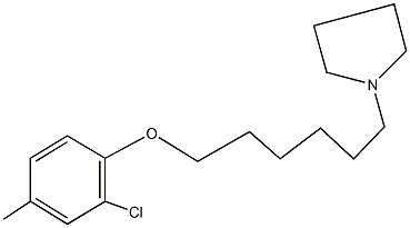 1-{6-[(2-chloro-4-methylphenyl)oxy]hexyl}pyrrolidine Struktur