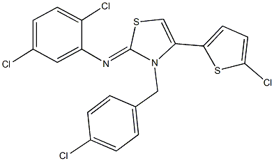 N-(3-(4-chlorobenzyl)-4-(5-chloro-2-thienyl)-1,3-thiazol-2(3H)-ylidene)-N-(2,5-dichlorophenyl)amine Struktur