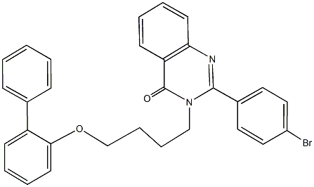 3-[4-([1,1'-biphenyl]-2-yloxy)butyl]-2-(4-bromophenyl)quinazolin-4(3H)-one Struktur