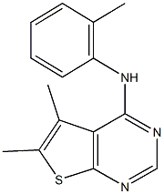 N-(5,6-dimethylthieno[2,3-d]pyrimidin-4-yl)-N-(2-methylphenyl)amine Struktur