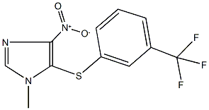 4-nitro-1-methyl-5-{[3-(trifluoromethyl)phenyl]sulfanyl}-1H-imidazole Struktur