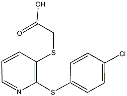 ({2-[(4-chlorophenyl)sulfanyl]-3-pyridinyl}sulfanyl)acetic acid Struktur