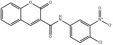 N-{4-chloro-3-nitrophenyl}-2-oxo-2H-chromene-3-carboxamide Struktur