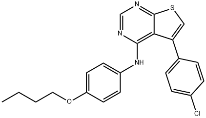 N-(4-butoxyphenyl)-5-(4-chlorophenyl)thieno[2,3-d]pyrimidin-4-amine Struktur