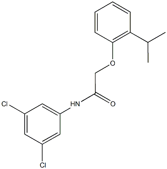 N-(3,5-dichlorophenyl)-2-(2-isopropylphenoxy)acetamide Struktur