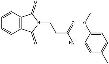 3-(1,3-dioxo-1,3-dihydro-2H-isoindol-2-yl)-N-(2-methoxy-5-methylphenyl)propanamide Struktur