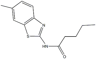 N-(6-methyl-1,3-benzothiazol-2-yl)pentanamide Struktur