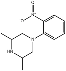 1-{2-nitrophenyl}-3,5-dimethylpiperazine Struktur