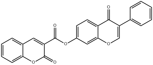 4-oxo-3-phenyl-4H-chromen-7-yl 2-oxo-2H-chromene-3-carboxylate Struktur