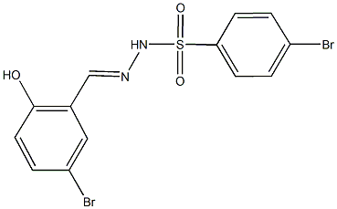 4-bromo-N'-(5-bromo-2-hydroxybenzylidene)benzenesulfonohydrazide Struktur