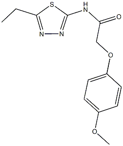 N-(5-ethyl-1,3,4-thiadiazol-2-yl)-2-(4-methoxyphenoxy)acetamide Struktur