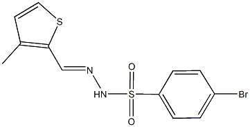 4-bromo-N'-[(3-methyl-2-thienyl)methylene]benzenesulfonohydrazide Struktur