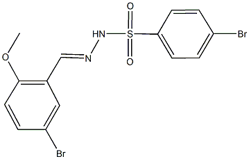 4-bromo-N'-(5-bromo-2-methoxybenzylidene)benzenesulfonohydrazide Struktur