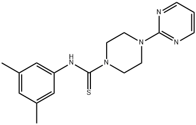 N-(3,5-dimethylphenyl)-4-(2-pyrimidinyl)-1-piperazinecarbothioamide Struktur