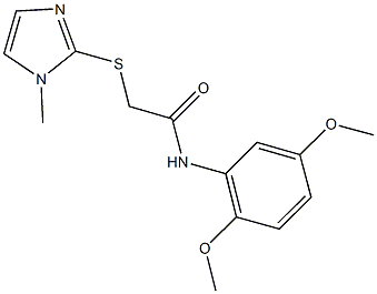 N-(2,5-dimethoxyphenyl)-2-[(1-methyl-1H-imidazol-2-yl)sulfanyl]acetamide Struktur