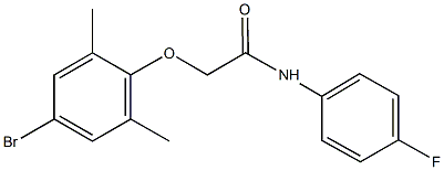 2-(4-bromo-2,6-dimethylphenoxy)-N-(4-fluorophenyl)acetamide Struktur