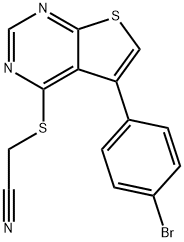 {[5-(4-bromophenyl)thieno[2,3-d]pyrimidin-4-yl]sulfanyl}acetonitrile Struktur