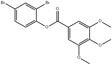 2,4-dibromophenyl 3,4,5-trimethoxybenzoate Struktur