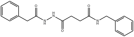 N-benzyl-4-oxo-4-[2-(phenylacetyl)hydrazino]butanamide Struktur