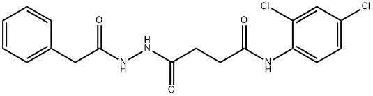 N-(2,4-dichlorophenyl)-4-oxo-4-[2-(phenylacetyl)hydrazino]butanamide Struktur