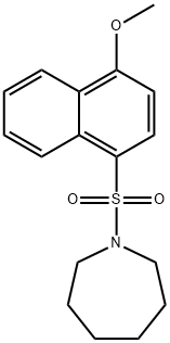 4-(1-azepanylsulfonyl)-1-naphthyl methyl ether Struktur